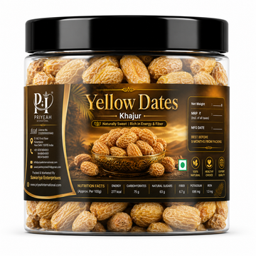 Premium Dried Yellow Dates 100% Natural Sweet & Nutritious Dry Fruit  Soft & Fresh