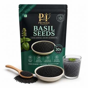 Basil Seeds Sabja Seeds Tukmaria Seeds Rich Fiber Superfood Seeds Refreshing Drink Summer Refreshment