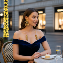 Royal Kashmiri Blue Meenakari Long Tassel Jhumka Earrings in Antique Gold Finish