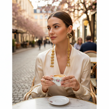 Traditional Kashmiri Long Tassel Earrings with Multicolor Enamel and Golden Beads